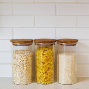 BERRY'S AHSAP KAPAKLI BOROSILIKAT CAM KAVANOZ( VAKUMLU-OPTIC-CEVIZ RENGI KAPAK) 9*23 CM